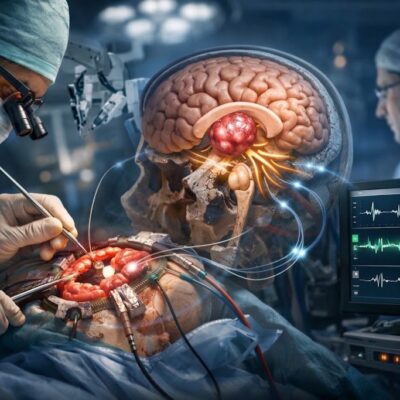Intervento al cervello con monitoraggio intraoperatorio per prevenire errori medici
