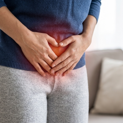 Donna con dolore addominale cronico causato da ritardo diagnostico di endometriosi