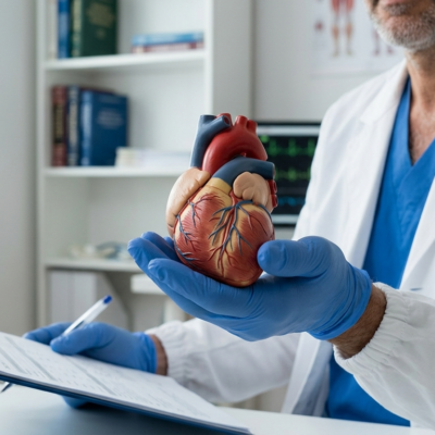 Rappresentazione grafica di un cuore umano; esperti in responsabilit&agrave; medica per errori nelle terapie farmacologiche e gestione patologie cardiache.